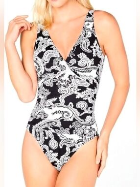 Lauren Ralph Lauren GRAPHIC PAISLEY Printed One-Piece Swimsuit